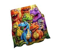 BELOWSYALER Accogliente coperta calda in pile di flanella con disegno di dinosauro per pelli sensibili divano letto coperta flanella coperta coperta coperta