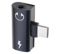 BELOWSYALER Adattatore a doppia porta di tipo C 60 W Ricarica rapida Porta per cuffie da 3,5 mm Compatibilità universale per dispositivi mobili Telefono Adattatore per caricabatterie USB C