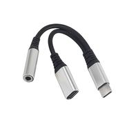 BELOWSYALER Alluminio USB C Cuffie Splitter di Ricarica Suono HiFi 2 in 1 Adattatore Auricolare per Tablet Telefoni Adattatore per Cuffie con Ricarica