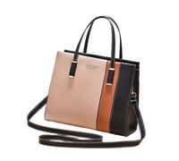 BELOWSYALER Borsa a tracolla da donna Borsa a tracolla Borsa a tracolla Borsa in pelle PU per donne Incontri di lavoro per borsa di grande capacità per viaggi alla moda, cachi e nero, One Size