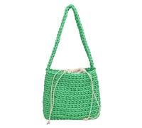 BELOWSYALER Borsa ascellare tessuta di cotone per le donne ragazze borsa a tracolla borse ascella con coulisse borse a tracolla borsa di lusso ascellare per le donne, Verde, One Size