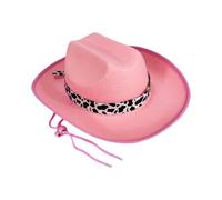 BELOWSYALER Cappelli da cowgirl con design a mucca, per ragazzi e ragazze, struttura accogliente, sei colori a scelta, accessori per foto, cappello da cowboy per bambini