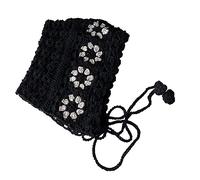 BELOWSYALER Cappello con motivo floreale all'uncinetto cappello elastico per adulti scava fuori regali caldi lavorati a maglia per studenti adolescenti cappelli all'uncinetto per donne cappelli da