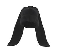 BELOWSYALER Cappello da Donna con Orecchie di Coniglio, Ragazze Adolescenti Cappello Lungo Lavorato a Maglia Cappello Invernale Caldo da Donna Cappello con Teschio Adorabile Copricapo da Festa