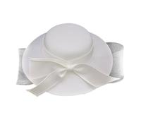 BELOWSYALER Cappello da sposa con velo oversize in fibra acrilica di alta qualità, per servizi fotografici di nozze, elegante copricapo bianco nero regolabile, W, as the picture shows