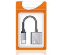 BELOWSYALER Cavo adattatore per cuffie USB C da viaggio 2 in 1, design con alloggiamento in metallo, facile compatibilità con telefoni e tablet, doppia porta USB C per cuffie