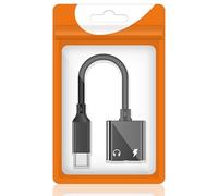 BELOWSYALER Cavo adattatore per cuffie USB C da viaggio 2 in 1, design con alloggiamento in metallo, facile compatibilità con telefoni e tablet, doppia porta USB C per cuffie