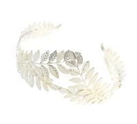 BELOWSYALER Cerchietto per capelli con foglie dorate greche da strega, per spose, animazione greca, per spettacoli dal vivo e giochi di ruolo