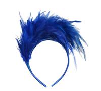 BELOWSYALER Cerchietto per capelli con piume, accessorio per feste di carnevale e feste di ballo e festival musicali