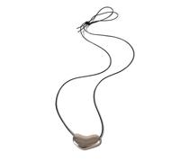 BELOWSYALER Collana alla moda con ciondolo a spirale con cordino in pelle personalizzabile per abiti eleganti, feste e abbigliamento casual elegante collana d'amore