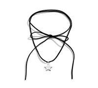 BELOWSYALER Collana estetica a stella a cinque punte alla moda semplice catena clavicola donne ragazze gioielli matrimonio festa regalo di compleanno collana per ragazze, Misura unica, come descritto