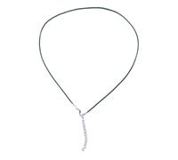 BELOWSYALER Collana in corda di cuoio da 1,5 mm con chiusura a moschettone Catena in corda cerata per collane ciondolo cavo cerato risultati gioielli collana in pelle con chiusura per donne uomini