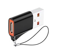 BELOWSYALER Convertitore compatto da USB 3.0 a USB C integrato in cordino anti-perdita per connettività istantanea senza driver plug and play adattatore USB C in metallo con cordino