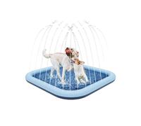 BELOWSYALER Cuscinetto quadrato dello spruzzatore dell'acqua del PVC per i bambini e l'animale domestico con i flussi d'acqua regolabili le superfici antiscivolo per il gioco all'aperto dell'acqua