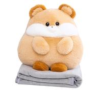 BELOWSYALER Cuscino imbottito in cotone Combo Lovely Animal Designs Cuscino per Lounge Sleep Decoration Cute Capybara Hamster Pillow Blanket