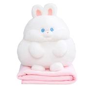 BELOWSYALER Cuscino imbottito in cotone Combo Lovely Animal Designs Cuscino per Lounge Sleep Decoration Cute Capybara Hamster Pillow Blanket