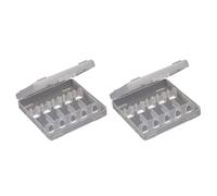 BELOWSYALER Custodia portatile per esche da pesca, 2 pezzi, trasparente, per calamari e gamberetti, con divisori