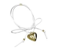 BELOWSYALER Dolce Cool Grande Cuore Ciondolo Collana Clavicola Catena Lunga Corda Corta Catena Bowknot Girocollo Collana Dichiarazione Gioielli Clavicola Cravatta Per Le Donne, Gold-color, come
