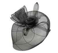 BELOWSYALER Elegante cappello fascinator a tema anni '20 con fasce regolabili e clip per capelli per donne festa di nozze cocktail eventi puntelli