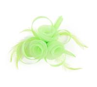 BELOWSYALER Elegante fermaglio per capelli a forma di fiore piumato in rete per matrimoni e feste, accessorio da sposa vintage