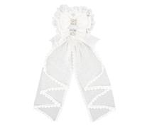 BELOWSYALER Fermaglio per capelli con volant in pizzo per donne, cosplay, feste, conigli, orecchie, cerchietto per costume per fotografia, ornamento per capelli