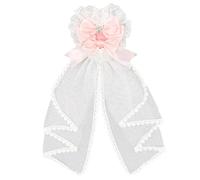 BELOWSYALER Fermaglio per capelli con volant in pizzo per donne, cosplay, feste, conigli, orecchie, cerchietto per costume per fotografia, ornamento per capelli