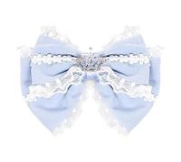 BELOWSYALER Fermaglio per capelli con volant in pizzo per donne, cosplay, feste, conigli, orecchie, cerchietto per costume per fotografia, ornamento per capelli