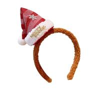 BELOWSYALER Fermaglio per capelli di Natale, cappello di Babbo Natale, fascia per capelli da donna, ragazza, fiocco, forcina, cosplay, copricapo per bambini, decorazione per feste e vacanze