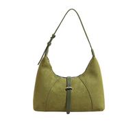 BELOWSYALER Hobos Borse da donna a mezzaluna borsa a tracolla morbida borse a tracolla in finta pelle scamosciata borse sotto le ascelle con tracolla regolabile PU Faux Suede borsa a tracolla, Verde