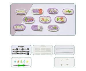 BELOWSYALER Kit di forcine per capelli all'uncinetto fermagli per capelli per bambine fermagli per capelli lavorati a maglia accessori fatti a mano ragazze donne clip kit fermagli per capelli lavorati