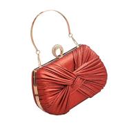 BELOWSYALER Lussuosa borsa a tracolla con strass borchiati, borsa da sera per abiti e occasioni speciali borsa di lusso, Rosso, One Size
