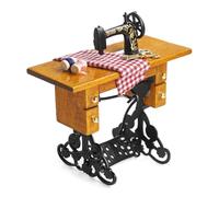 BELOWSYALER Macchina da cucire realistica in miniatura per case delle bambole, design vintage, per collezionisti nostalgici e decorazione per la casa
