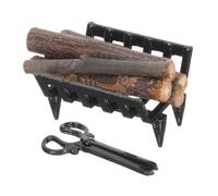 BELOWSYALER Miniatura case delle bambole legna da ardere Rack Set con legna da ardere e pinze per 1/12 scala modello scena e artigianato modello Decors progetto