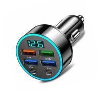 BELOWSYALER Multifuntional Vari Dispositivo Adattatore di Ricarica Per Auto Con 4 Porte USB Monitor Corrente Digitale Costruzione In Metallo Stazione di Ricarica Auto