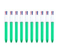 BELOWSYALER Penne retrattili a 4 colori, 10 pezzi, lisce e multicolore, per una scrittura efficiente in classe e al lavoro, penna a sfera retrattile