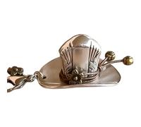 BELOWSYALER Portachiavi con ciondolo a forma di cappello da cowboy, accessorio decorativo resistente per facile da indossare, ciondolo retrò a forma di cappello da cowboy, Misura unica, come descritto