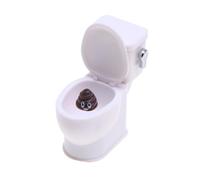 BELOWSYALER Realistico Flushing Sound Dollhouses Toilet Miniature Bagno Mobili Per 1/12 Scala Simulazione Modello Decorazione Domestica
