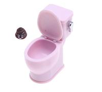 BELOWSYALER Realistico Flushing Sound Dollhouses Toilet Miniature Bagno Mobili Per 1/12 Scala Simulazione Modello Decorazione Domestica