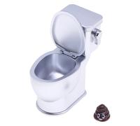 BELOWSYALER Realistico Flushing Sound Dollhouses Toilet Miniature Bagno Mobili Per 1/12 Scala Simulazione Modello Decorazione Domestica