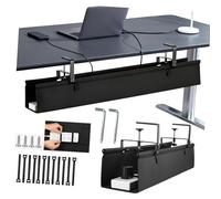 BELOWSYALER Robusto vassoio di gestione dei cavi in tessuto e alluminio per nascondere il filo nelle postazioni di lavoro o nel vassoio per cavi di rifiuto della sala giochi