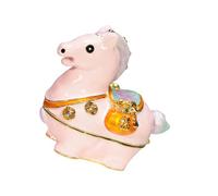 BELOWSYALER Scatola di presentazione pratica dei gioielli di forma del cavallo con il caso accessorio elegante del rivestimento del dettaglio intricato per il contenitore di viaggio