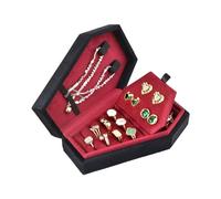 BELOWSYALER Scatole portaoggetti,portagioie a Forma di bara Gotica,Eleganti Anelli in Velluto,Scatola Girocollo,Custodia per Gioielli di Halloween,Decorazioni per Ragazze