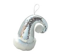 BELOWSYALER Scintillante cappello di Natale da discoteca in schiuma infrangibile con decorazioni in vetro indossabile Babbo Natale per feste scintillante celebrazione