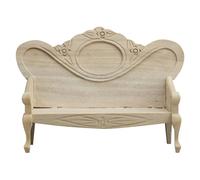 BELOWSYALER Sedia in miniatura in legno per case delle bambole decorazione stile retrò sedia non verniciata per appassionati di modelli artigianali in scala 1/12
