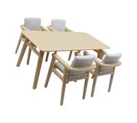 BELOWSYALER Set di 5 case delle bambole in miniatura con tavolo da pranzo e sedie per realistici in scala 1/12, decorazione per giochi di ruolo