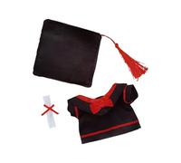 BELOWSYALER Set di abiti da laurea per bambole da 17 cm, vestaglia accademica, costume da scapolo, cappello da collezione, accessorio per foto