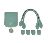 BELOWSYALER Set di accessori per borsa patchwork all'uncinetto con chiusura e componenti staccabili in più colori componenti staccabili, Grigio verde, One Size