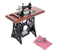 BELOWSYALER Set di artigianato in miniatura con macchina da cucire in scala 1/12 e forbici per gli appassionati di case delle bambole Accessori per esposizione di scene