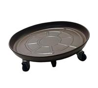 BELOWSYALER Staffa per piante con ruota di supporto per piante, supporto rotondo in ferro, adatta per interni ed esterni, ferro con