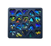 BELOWSYALER Stampo in Silicone olografico a Forma di Cuore per Orecchini a Bottone in Resina epossidica per Orecchini Fai da Te,collane,cavigliere,Braccialetti